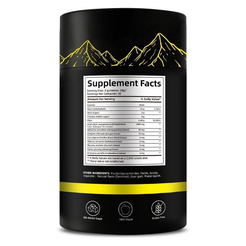 Boost Energy & Focus Naturally – Pure Himalayan Shilajit Gummies