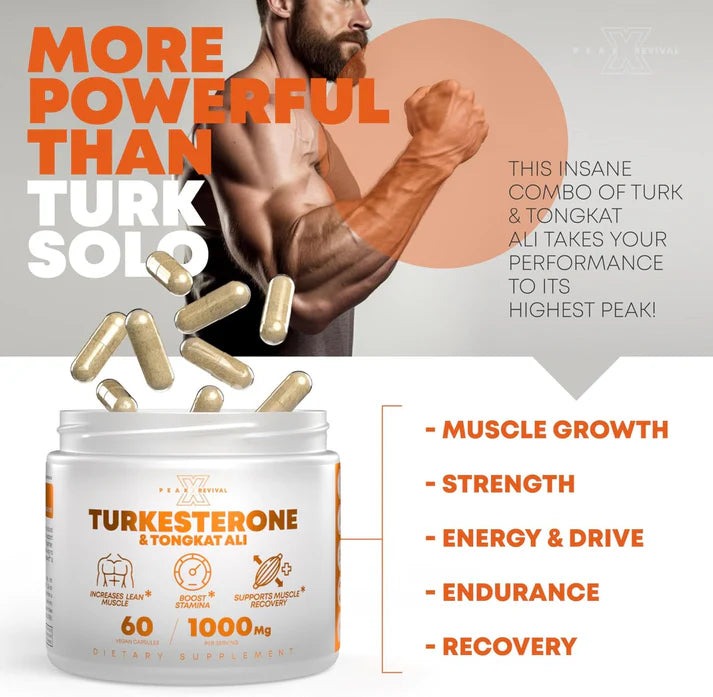 Testosterone Boosting Capsules with Turkesterone & Tongkat Ali