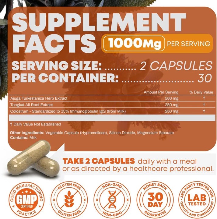 Testosterone Boosting Capsules with Turkesterone & Tongkat Ali