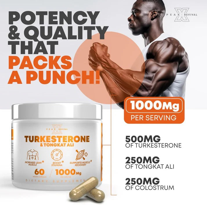 Testosterone Boosting Capsules with Turkesterone & Tongkat Ali