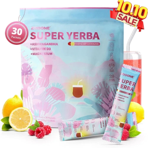 ZOOONE Super Yerba - Yerba Mate Instant Tea Powder Raspberry Lemonade