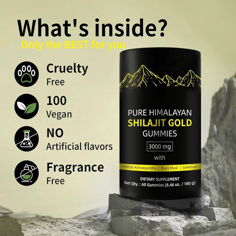 Boost Energy & Focus Naturally – Pure Himalayan Shilajit Gummies