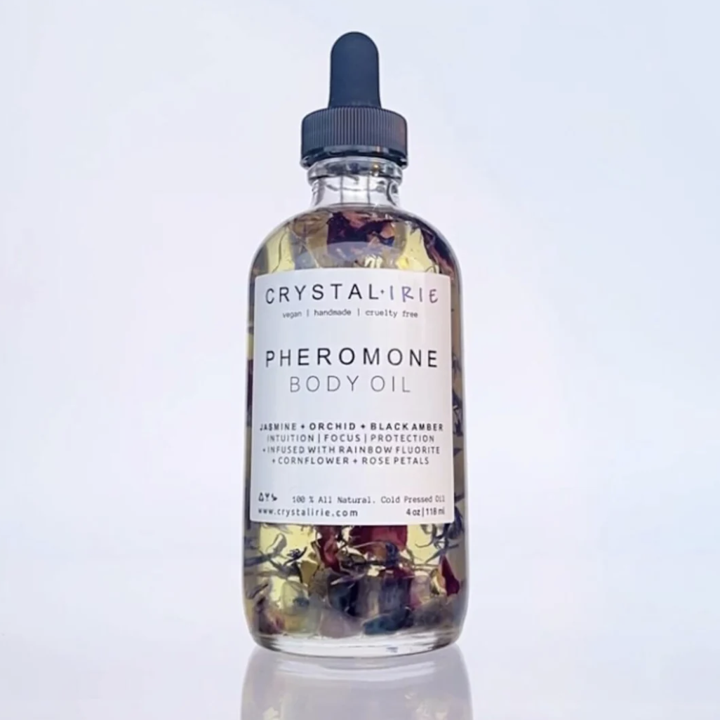 Siren Glow – Pheromone Body Oil with Rainbow Fluorite
