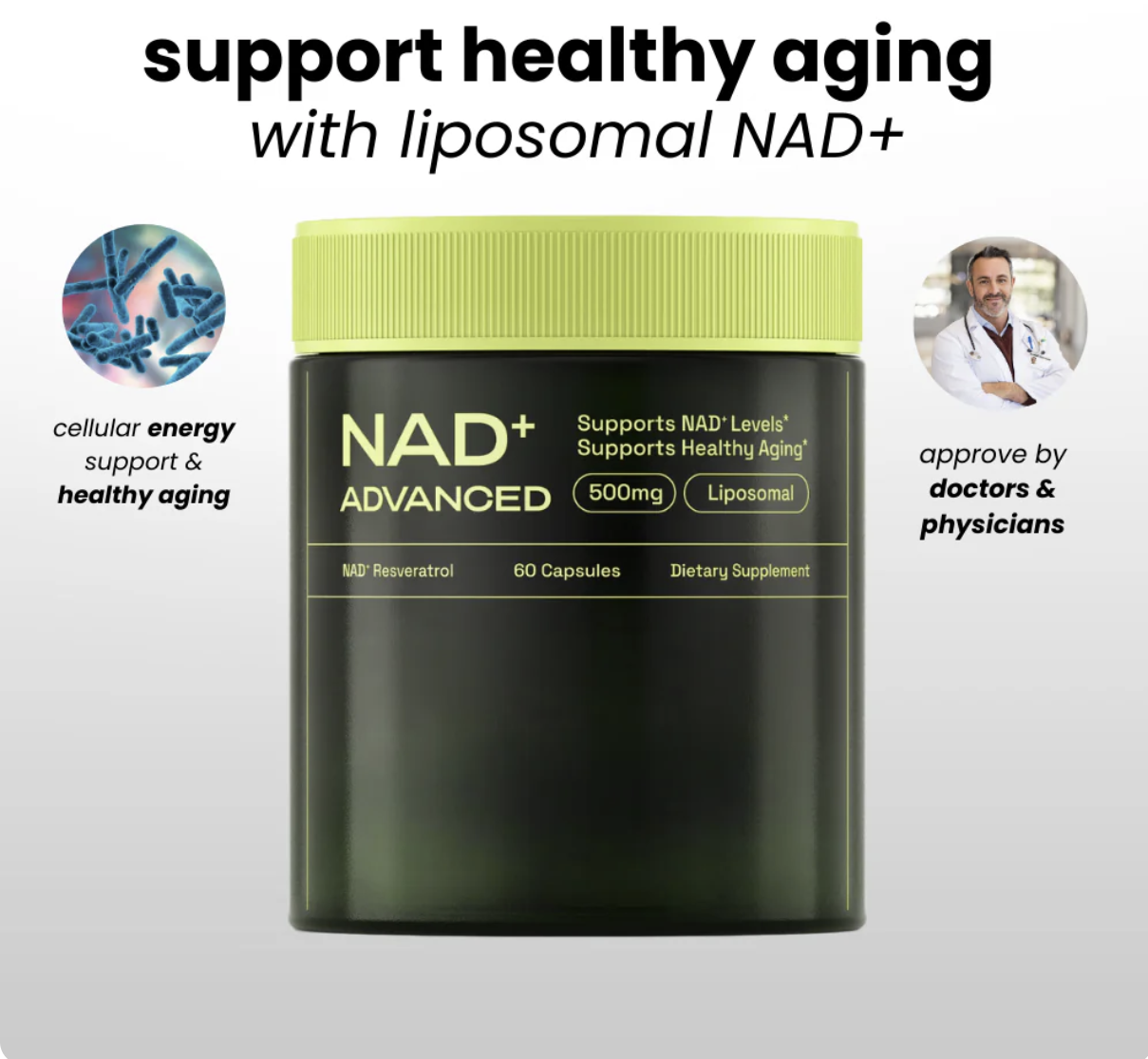 NAD+ Advanced - NAD Supplement for Skin, Energy & Focus