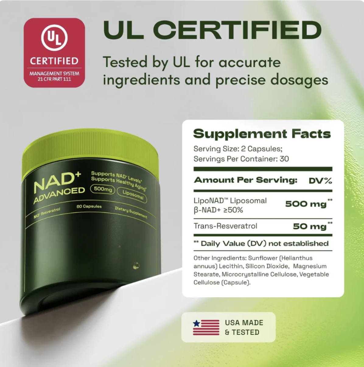 NAD+ Advanced - NAD Supplement for Skin, Energy & Focus