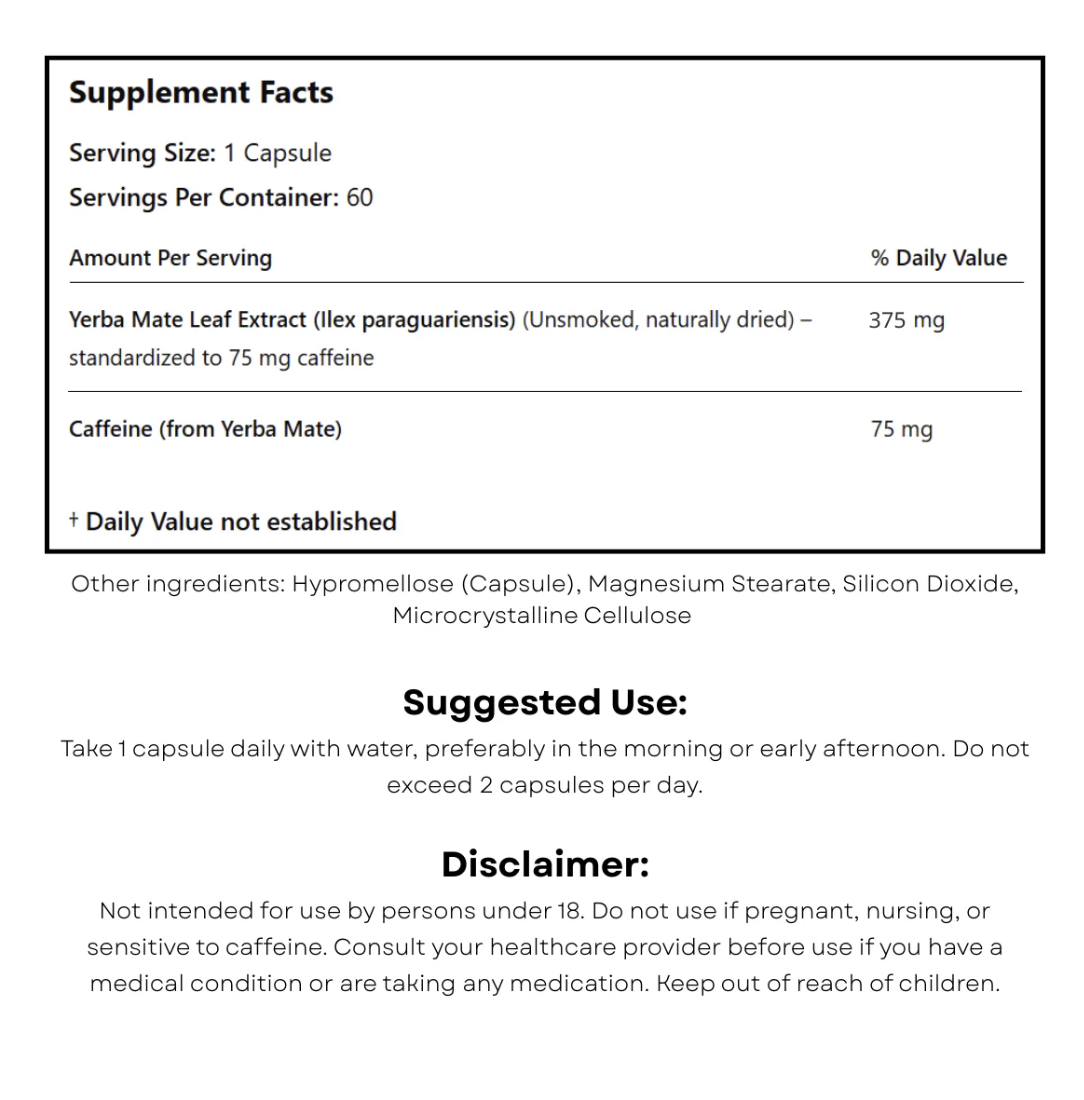 Yerba Energy Capsules