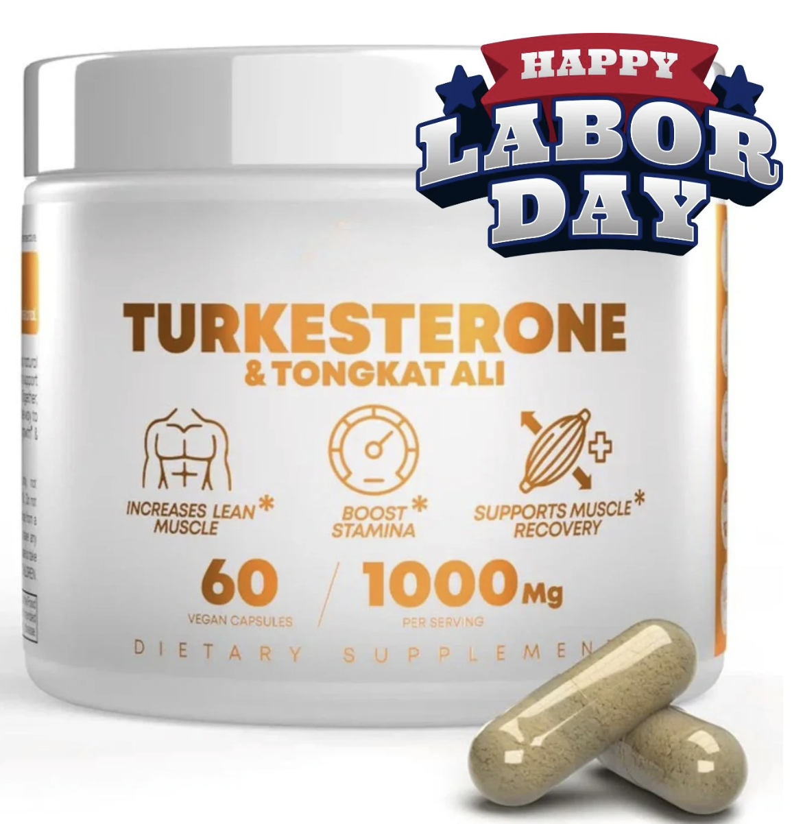 Testosterone Boosting Capsules with Turkesterone & Tongkat Ali