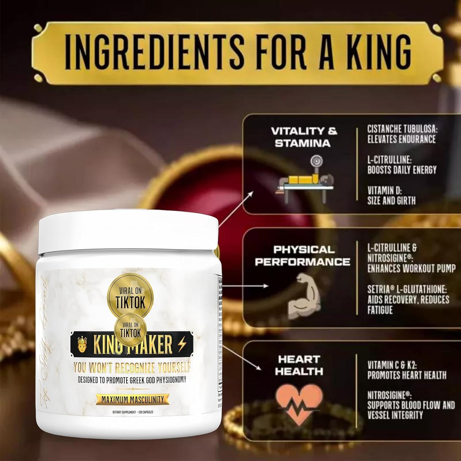 13-In-1 Supplement for Men to Increase Stamina, Lean Muscle Growth & Recovery
